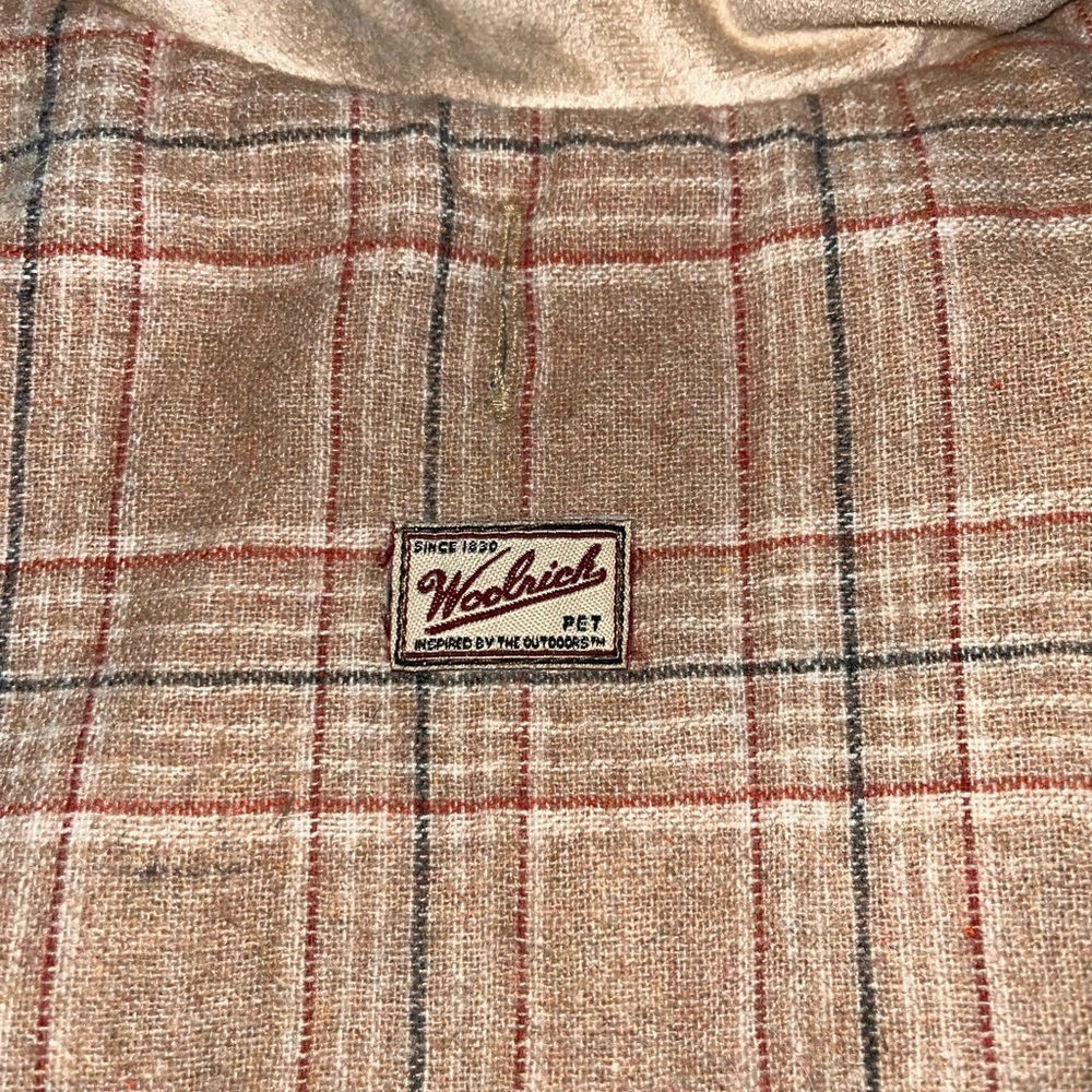 Woolrich plaid and blue fog coat size medium - Picture 4 of 6